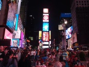 ニューヨークマリオットマーキース(アメリカ合衆国ニューヨーク)の目の前のタイムズスクエア