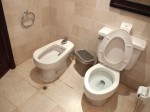 パラディサス・プンタカーナ・リゾート(ドミニカ共和国プンタカーナ)の部屋のバスルームトイレ