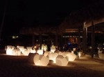 パラディサス・プンタカーナ・リゾート(ドミニカ共和国プンタカーナ)のビーチレストラン夜景