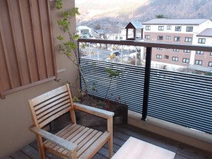 季の湯雪月花（神奈川県足柄下郡箱根町）の部屋のベランダ部分