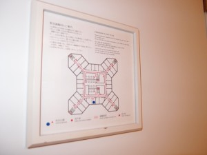 横浜ロイヤルパークホテル(神奈川県横浜市)の部屋の避難経路