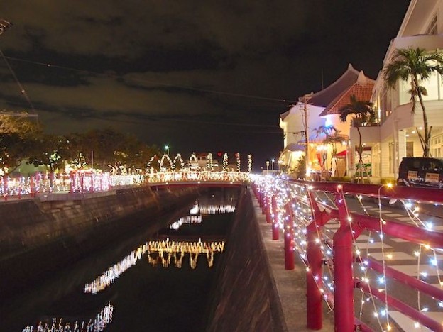 北谷（ちゃたん）アメリカンビレッジ夜景、沖縄県北谷町