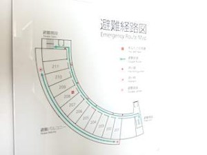 ホテルセトレ神戸・舞子の部屋の避難経路図