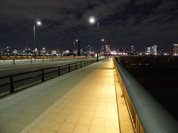 東京お台場、有明地域から豊洲地域へ抜ける橋