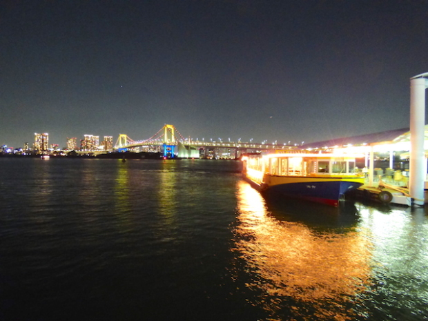 お台場海浜公園の桟橋から見た夜景(The night view from Odaibakaihinkouen, Tokyo)